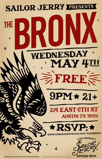 Sailor Jerry Presents: The Bronx - Wednesday, May 4th