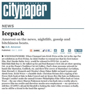 The Philadelphia City Paper: Ice Pack Posts about Hori Smoku